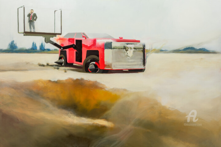 Comfortable in Unbearable Heat 绘画, 31.5x47.2 in