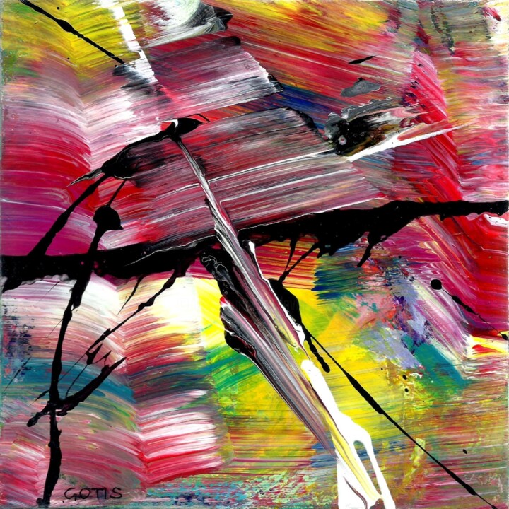 Painting titled "Amandani - Abstract…" by Davidian Gotis Abstraction Abstraite, Original Artwork, Acrylic