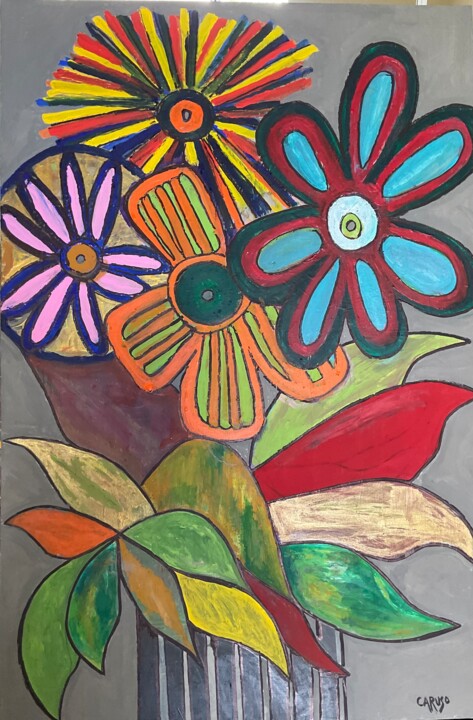 Unit #1713 “Mykonos Blooming” 绘画, 36x24 in