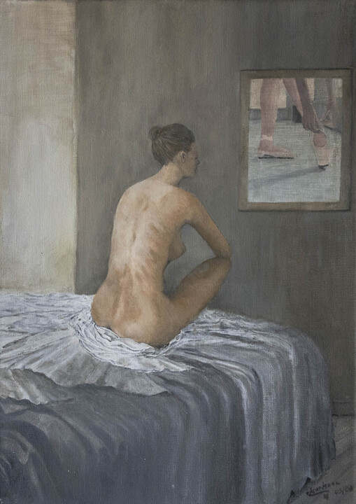 Ballerine 绘画, 18.1x12.6 in