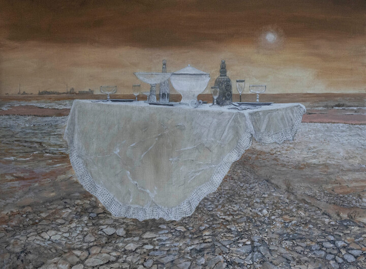 Fin du banquet 绘画, 21.3x28.7 in