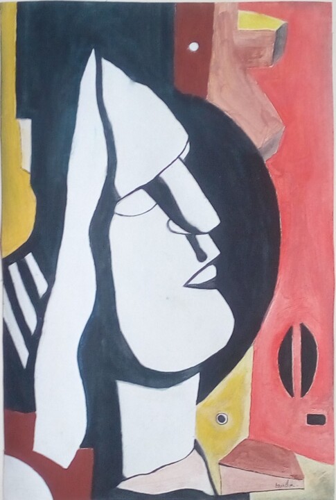 Le masque 绘画, 17.7x11.4 in