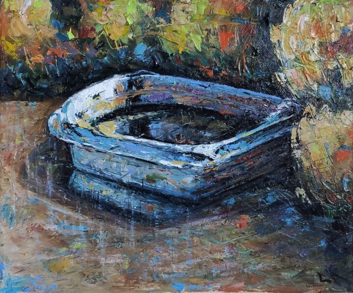 Barque abandonnée en Camargue 绘画, 9.8x11.8 in