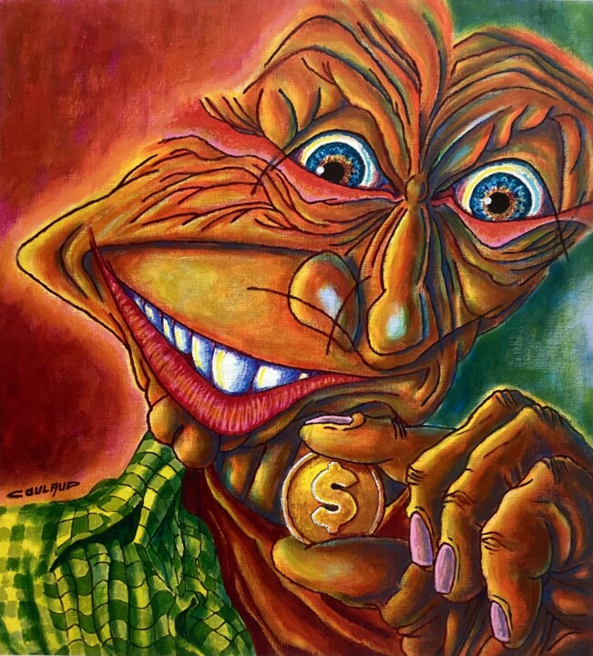 SOURIRE EN COIN 绘画, 20.3x18.5 in