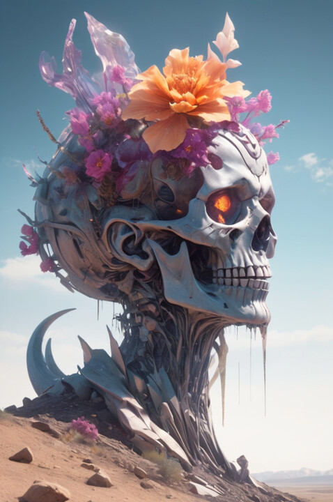 "The Blooming Bones of Time" 数字艺术