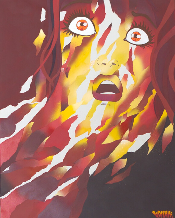 Fire Spirit 绘画, 31.5x25.6 in