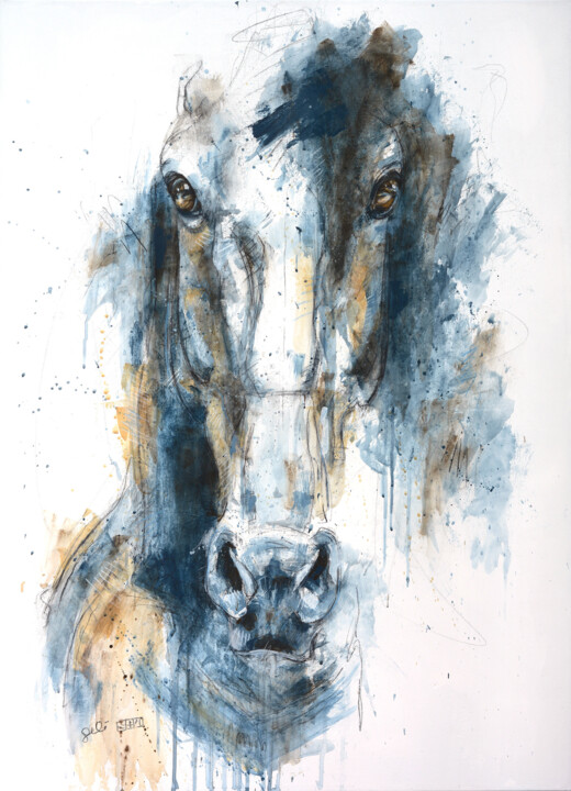 Face à Face 70t 绘画, 39.4x28.7 in