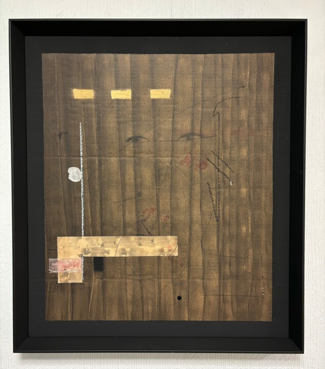 Painting titled ""Dernier regard"" by Franck.A, Original Artwork, Acrylic Mounted on Wood Stretcher frame