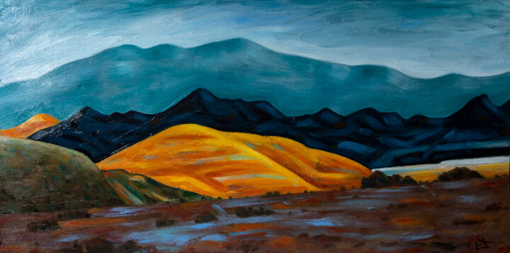 La colline dorée 2 Pittura, 11,8x23,6 in