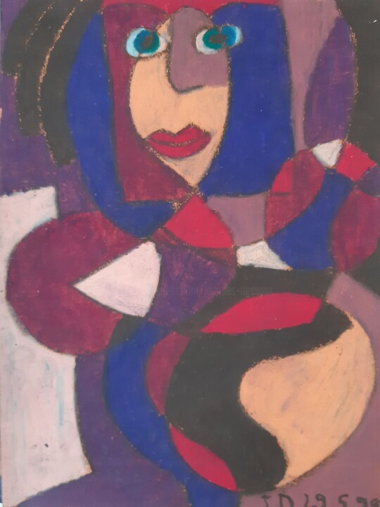 The Pastel 绘画, 12.6x9.5 in