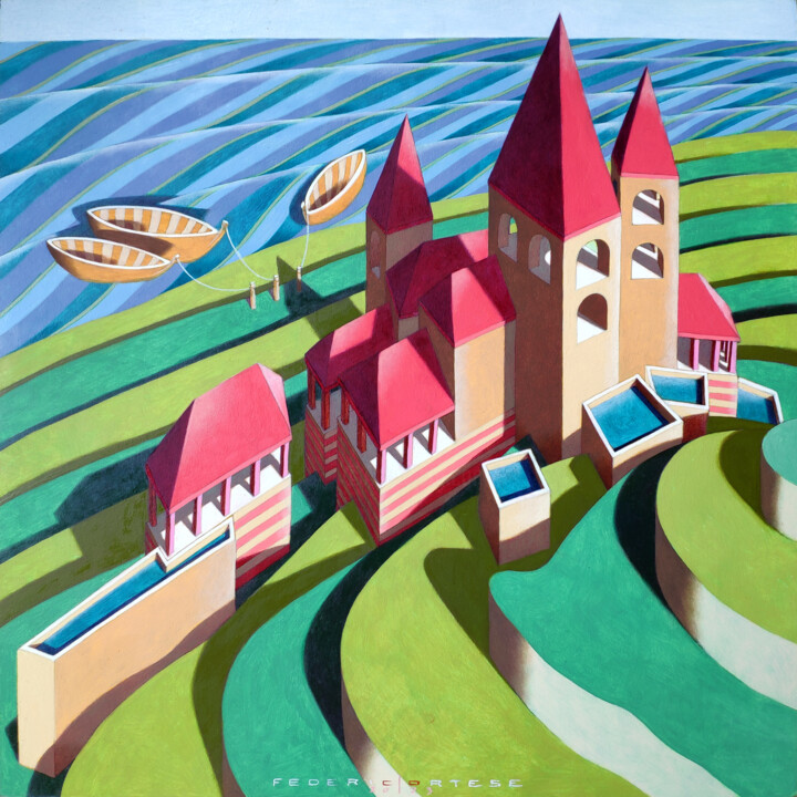 Painting titled "Virtual model 36" by Federico Cortese, Original Artwork, Oil