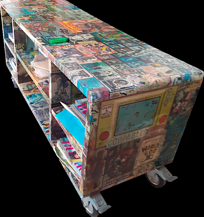 "meuble roulette" başlıklı Kolaj Frédéric Agostini tarafından, Orijinal sanat, Kolaj