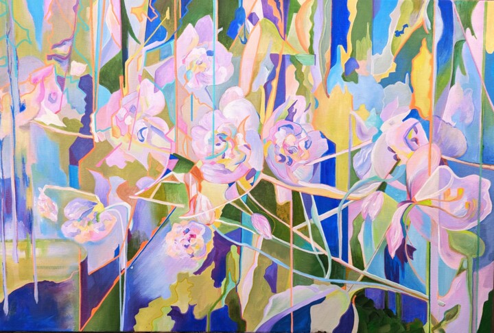 Peinture intitulée "Standing Up: Northe…" par Vera Saiko, Œuvre d'art originale, Acrylique Monté sur Châssis en bois
