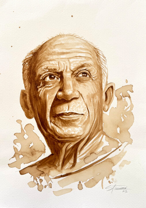 Retrato de Gênio 绘画, 16.5x11.7 in