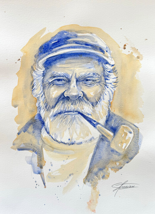 Capitão dos Mares 绘画, 16x11.7 in