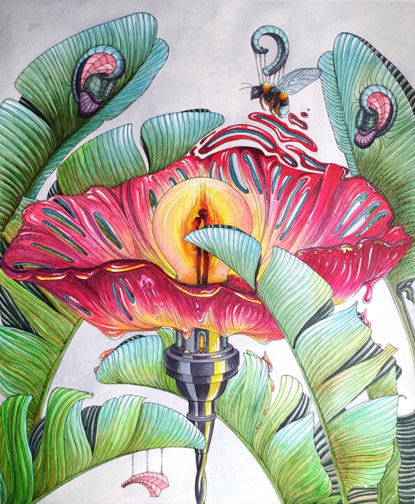Confidential love 绘画, 16.5x13.8 in