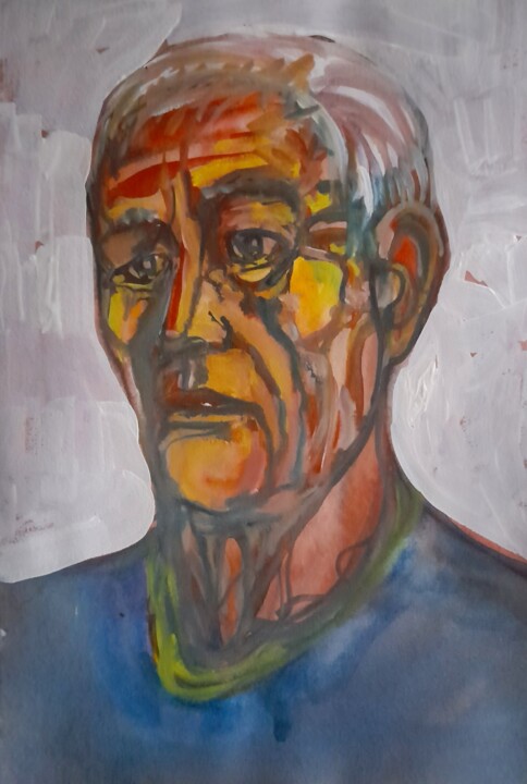 84 year old man 绘画, 16.5x11.7 in