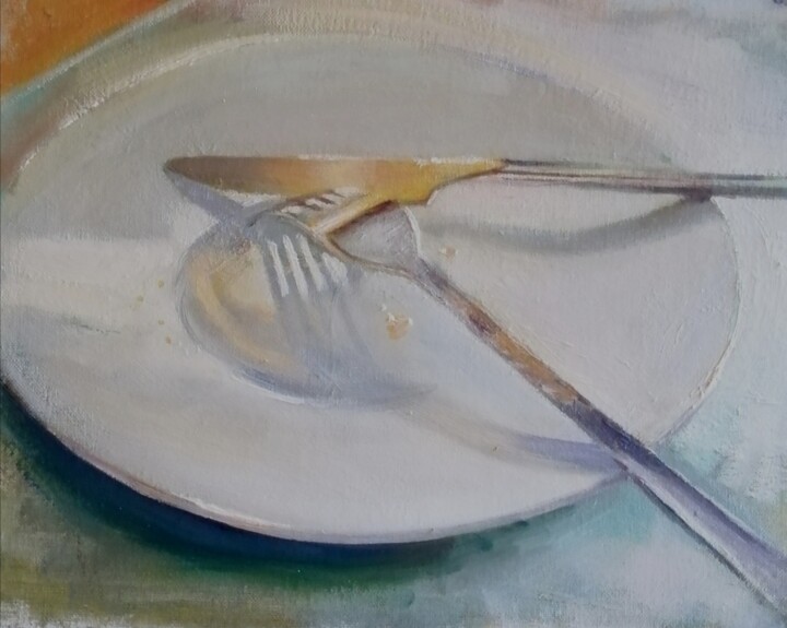 Empty plate 绘画, 11x14.2 in
