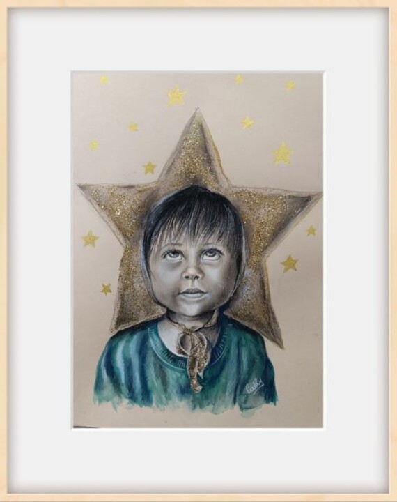 La tête dans les étoiles 图画, 15.8x11.8 in