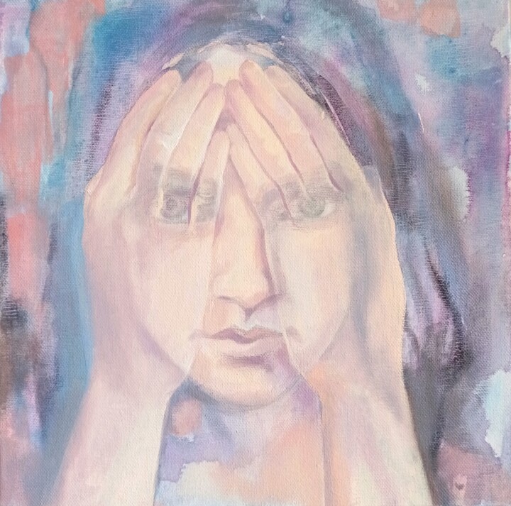 Hide and Seek 绘画, 11.8x11.8 in