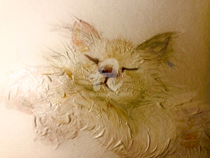 Painting titled "„Borgatto“ No 1" by Nicole Cecil B, Original Artwork, Acrylic