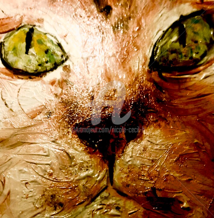Painting titled "„Borgatto“ No 2" by Nicole Cecil B, Original Artwork, Acrylic