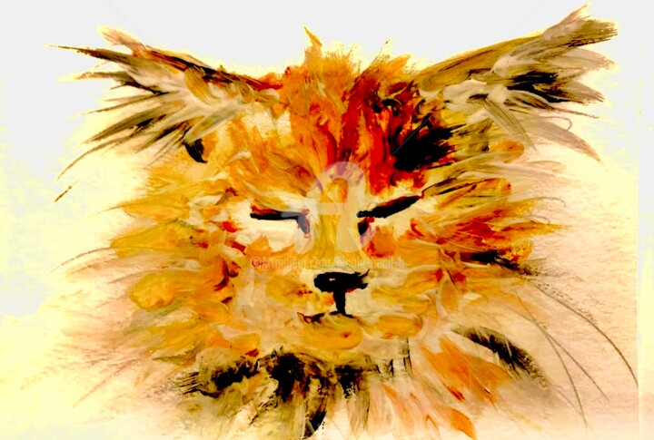 Painting titled "„Borgatto“ No 4" by Nicole Cecil B, Original Artwork, Acrylic