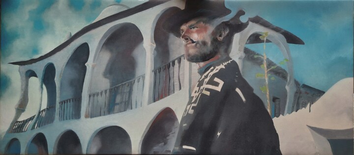 FOR A FEW DOLLARS Painting, 16.5x37 in