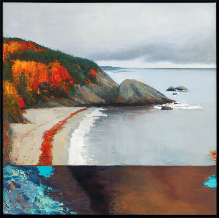 Schilderij getiteld "Oceanic Breeze in F…" door Bo Kravchenko, Origineel Kunstwerk, Olie