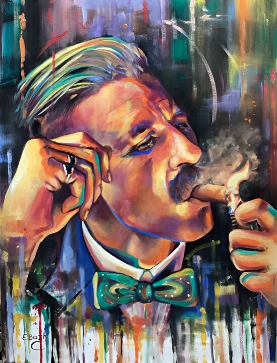Peaky Blinders: Arthur Shelby 绘画, 31.5x23.6 in