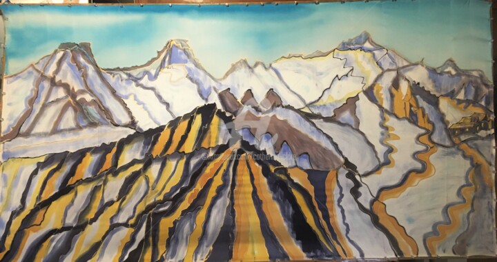 Eiger sous le soleil de midi 绘画, 68.9x37.4 in