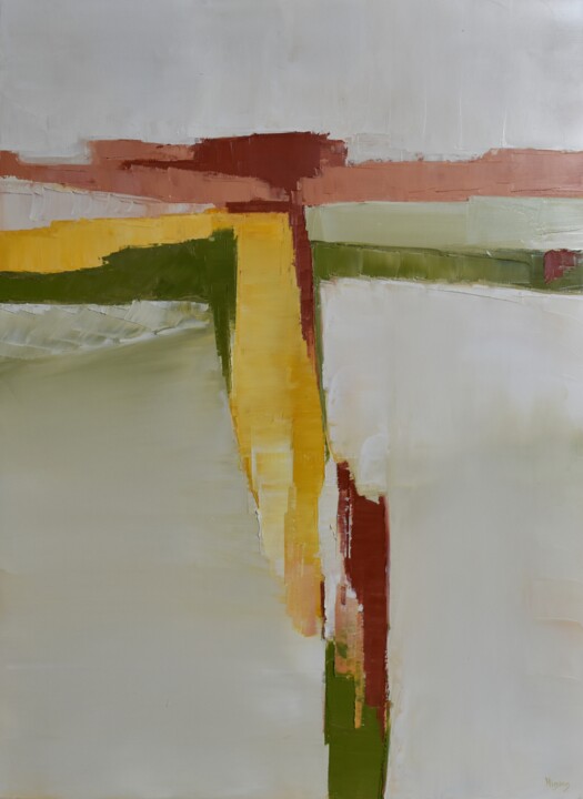 Peinture intitulée "L'âme dans l'eau" par Sandrine Hirson, Œuvre d'art originale, Huile Monté sur Châssis en bois
