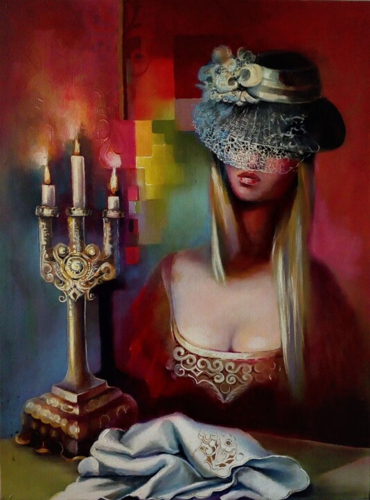 Unpredictable CIA Lady 绘画, 31.5x23.6 in