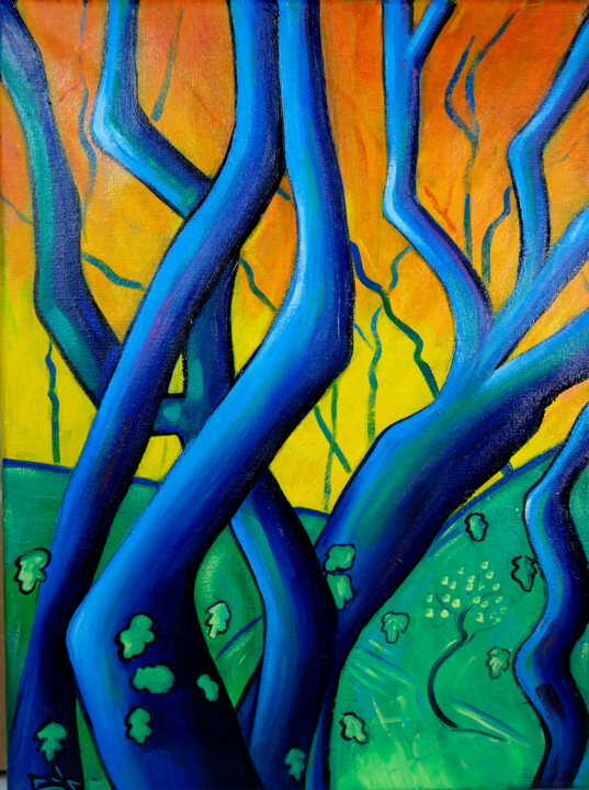 Sous-bois 绘画, 15.8x11.8 in
