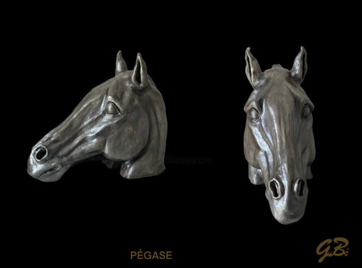Γλυπτική με τίτλο "PÉGAZE" από Gubé, Αυθεντικά έργα τέχνης, Πηλός