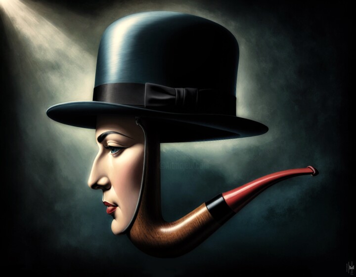 JE NE SUIS PAS UNE PIPE À CHAPEAU (55CM X 42CM) 数字艺术