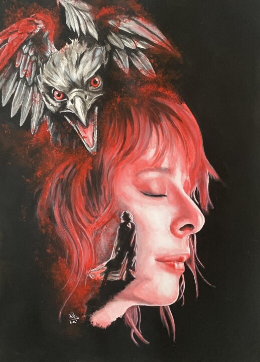 Peinture intitulée "Mylène Farmer Douce…" par Le Filon D'Art, Œuvre d'art originale, Acrylique