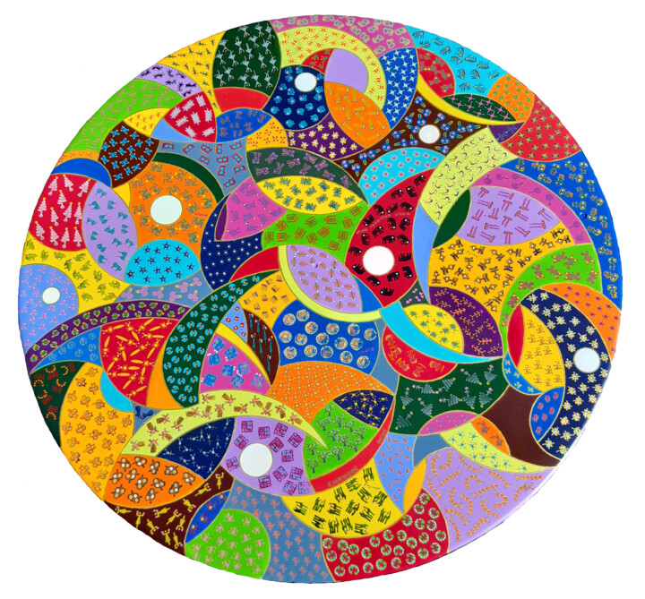 绘画,  33.9x33.9 in 