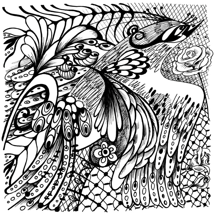 图画,  6.3x6.3 in 