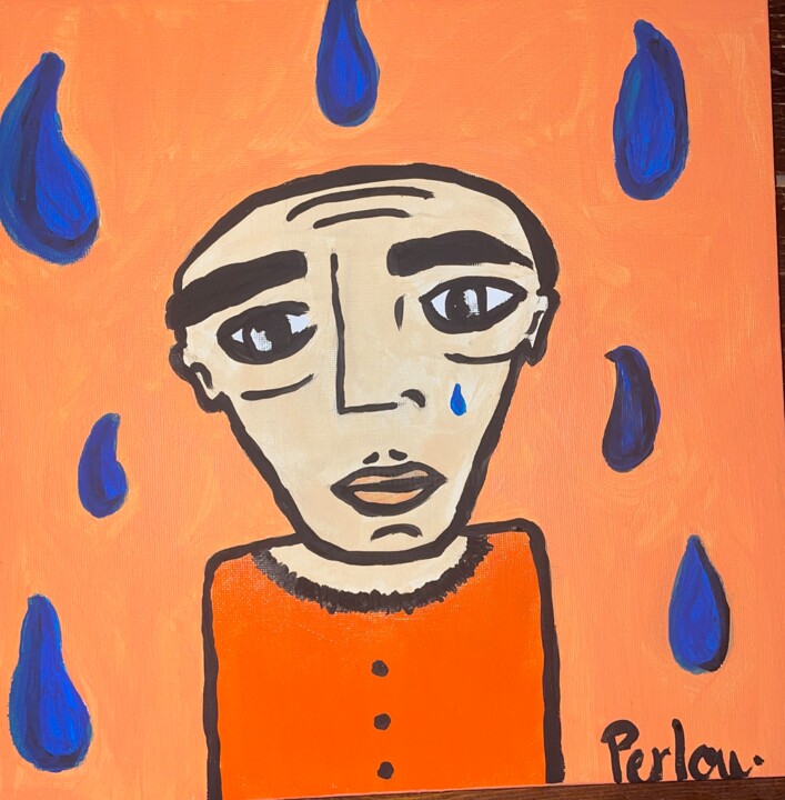 Tears 绘画, 11.8x11.8 in