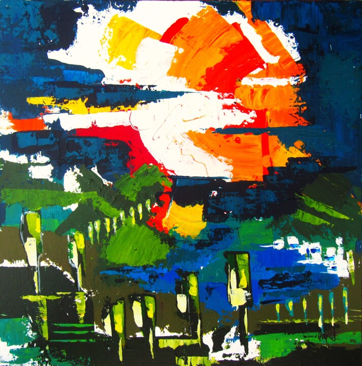 Tuscany Impressions 绘画, 20x20 in