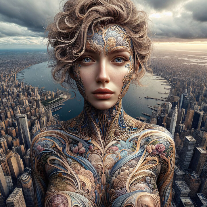 Woman as the breath of the city, part 3 数字艺术
