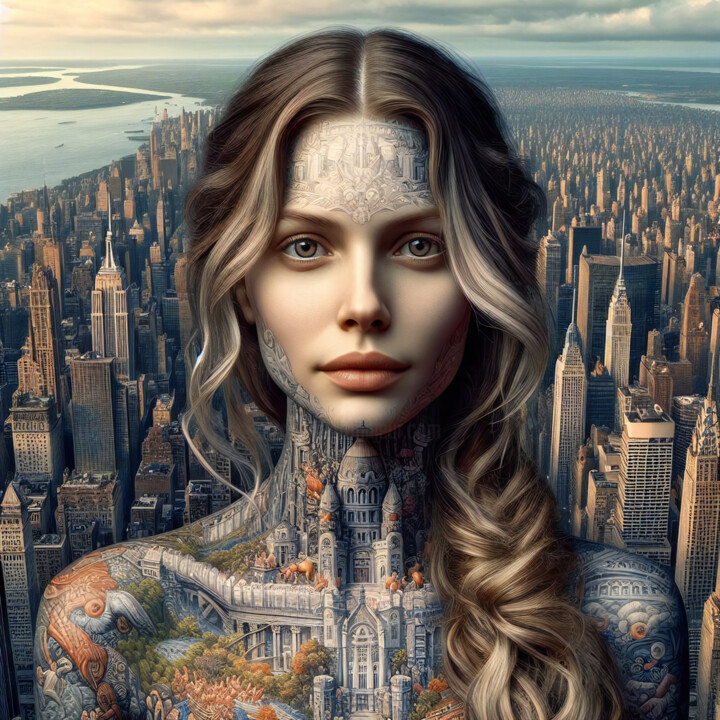 Woman as the breath of the city, part 4 数字艺术