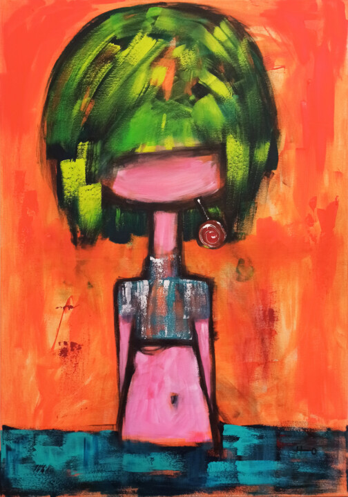 Miss Chup 绘画, 39.4x27.6 in