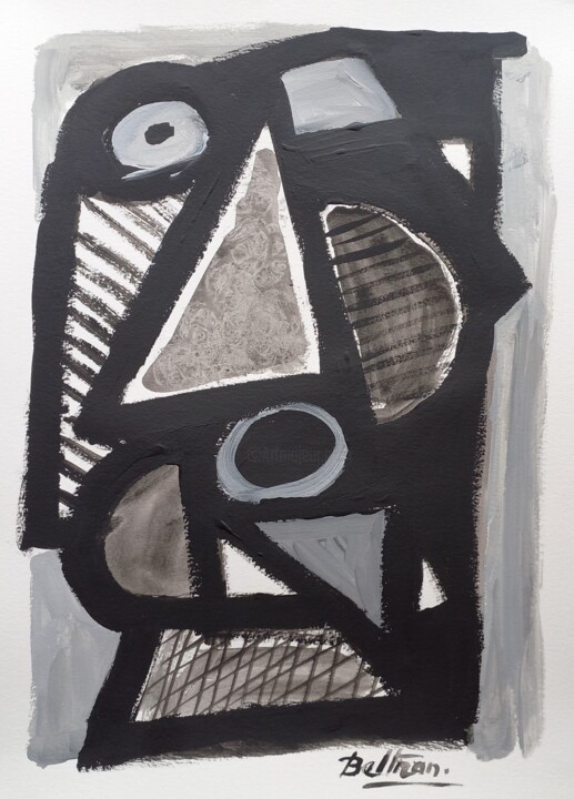 Peinture intitulée "Triangle d'or" par Pierre-Yves Beltran, Œuvre d'art originale, Acrylique