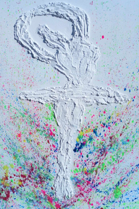 Painting titled "Ballerina" by Vygantas Navickas, Original Artwork, Plaster