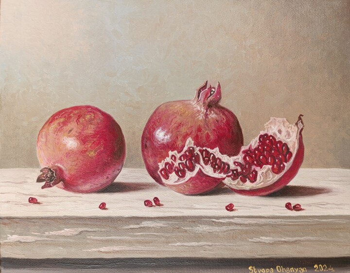 Crimson Splendor 绘画, 9.5x11.8 in