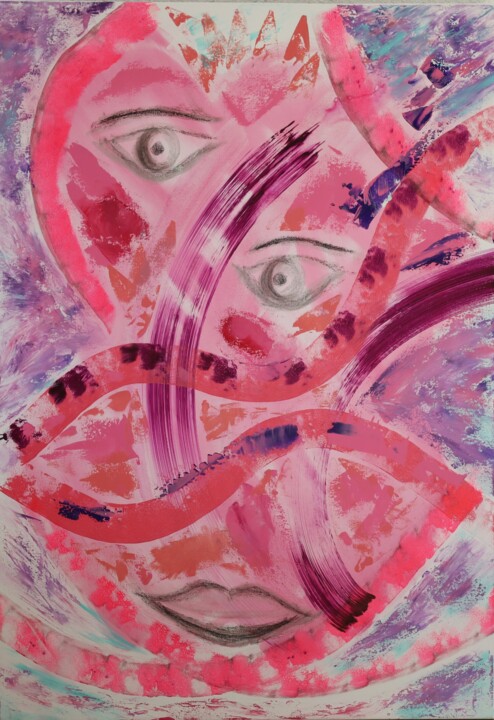 Octobre rose 绘画, 39.4x27.6 in