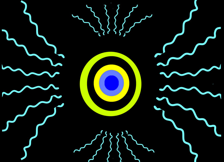 Lines and Circles 2a2 数字艺术, 21.6x30 in