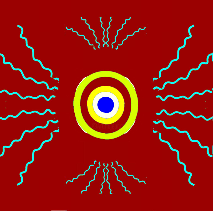 Digital Arts titled "Lines and Circles 2…" by Ken Lerner, Original Artwork, 2D Digital Work